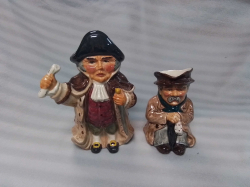 2 Interesting  Old Toby Jugs. Small and medium Size.