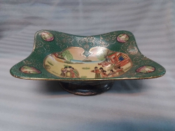 A Large Chinese Rectangular Dish on a Footed With mark to base in Chinese Character. W.23 L.29 H.11. Cm.