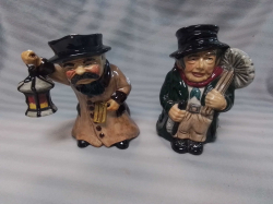 2 Unusual Toby Jugs of a Night Watchman and Chimney Sweep. Medium  Size.