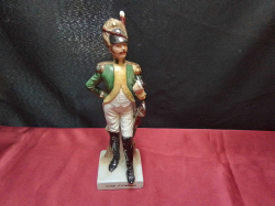 A vintage German porcelain Napoleonic figure 