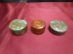 3 Vintage Chinese jade seal .
