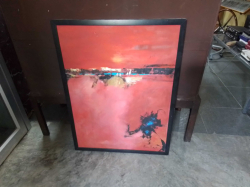 An Oil Painting of Abstract Scene. 65x84 Cm.