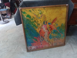 An Oil Painting of Cowboy.86x86 Cm.