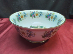 A Lovely Large Porcelain Bowl Decorated with Roses. W.27 H.13 Cm.