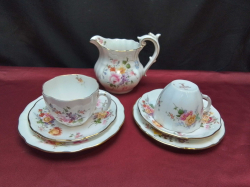 A Lovely Large Royal Crown Derby  Posies Jug and 2 Trios.