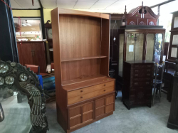 A Nice Midcentury Teak Nathan Squares Design Cabinet.(74) D.45 W.102 H.195 Cm