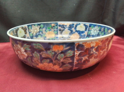 A Large Oriental Bowl with Flower Decoration Probably  Chinese. W.32 H.10 Cm.
