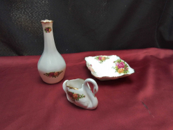 3 Pieces of Royal Albert Old Country Roses.