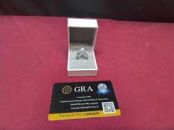 A high quality gemstone silver ring with stamped 925 .