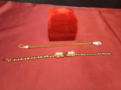 2 Lovely Lady Bracelets in Red Velvet Box.