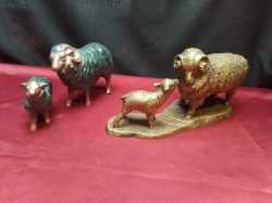 4 Sheep Statues. 