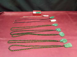 8 Jade Necklaces. And 1 Pendent 