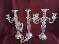 A Job Lot of 3 branch Candlesticks 2x AF