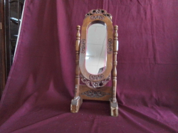 A Small Dressing Mirror heeds Amention. W.20 D.15 H.48 Cm.