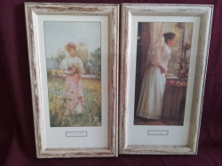 A Nice Old Pair of Print H.45 W.25 Cm.