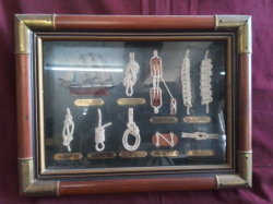 A Lovely Old Framed Picture of knots H.31 W.41 Cm. 