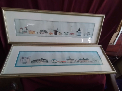 2 Swedish Print.W.85 H.30 Cm. 