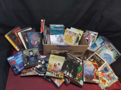 Over 100 Plus DVDs and CDs. 