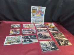 Set of 14 Nazi Hitler's photos and 4 tank's coins. 