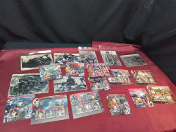 Set of 19 Nazi Reih Military photos and stamps cards with German Nazi Organization and satellites ( Adolf Hitler, Hering, Hebbelts, Himler SS,  Gen Rommel, dictator Musolini, admiral Donets and Japan imperial Hirohito. 