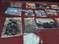 Set of 17 Russian Military photos and stamp cards WW2