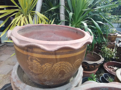 A Heavy Stone Carved Long Bench. W.47 L.175 H.40 Cm.