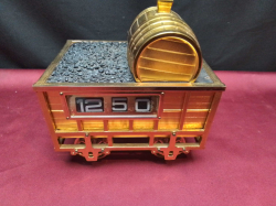 A vintage train clock.
