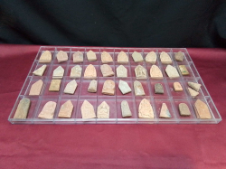 A Tray of vintage Buddha ornament. Tray 24X44 Cm. 