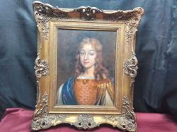 A Lovely Framed Oil on Canvas of A Medieval Man. 48x58 Cm. (Framed A/F)