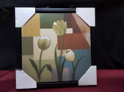 A Small Oil on Board. 35x35 Cm.