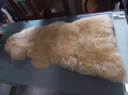 Natural Sheepskin Rug. W.70 L.125 Cm.