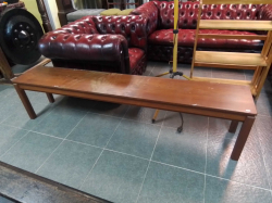 A Long Wooden Bench. W.35 L.198 H.45 Cm.