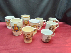 9 Various Commemorative  Mugs of British Royalty. 