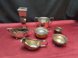 7 Pieces of Silver Plate Sauce etc.