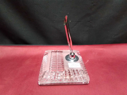 Beautiful Lead Crystal Desk Pen Holder Signed Waterford. Excellent Condition.