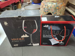2 Boxes of a Quality red & white wine glasses