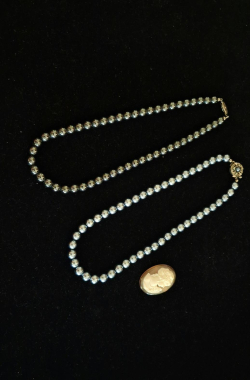 Beautiful vintage necklaces and  lovely cameo Brooches