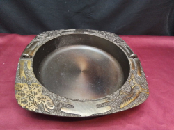 A Large Chinese Metal Dish. W.26 H.5 Cm.