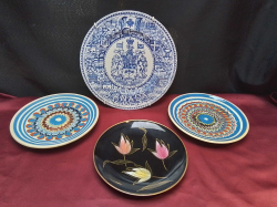 1 Large Old Plate W.26 Cm. and 3 Old Plates W.19 Cm,.