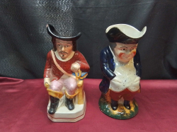 2 Large Old Toby Jugs.