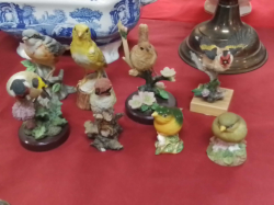 8 Various Birds Sculptures (3 a bit A/F) 