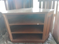 A Corner Low Capboard with Shelves. W.128 D.75 H.80 Cm.