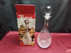 RCR  Italy Crystal wine decanter in a box. W.11 H.33 Cm.