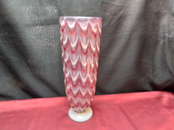A Murano glass tall vase. W.12 H.36 Cm.