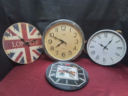 4 Vintage wall Clocks all working fine. 