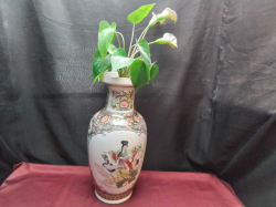 A Very Nice Marked Hand Painted Chinese Vase. W.23 H.46 Cm.