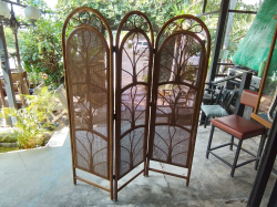 3 Panels Rattan Partition. 35x161 Cm.(each)