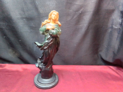 A large Italian statue of a lady 38cm tall