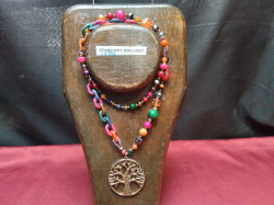 100cm Multi-Colour Stones TREE of LIFE Necklace  (STAND NOT INCLUDED)     