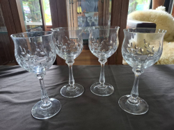 4 Old German wine glasses *one chiped